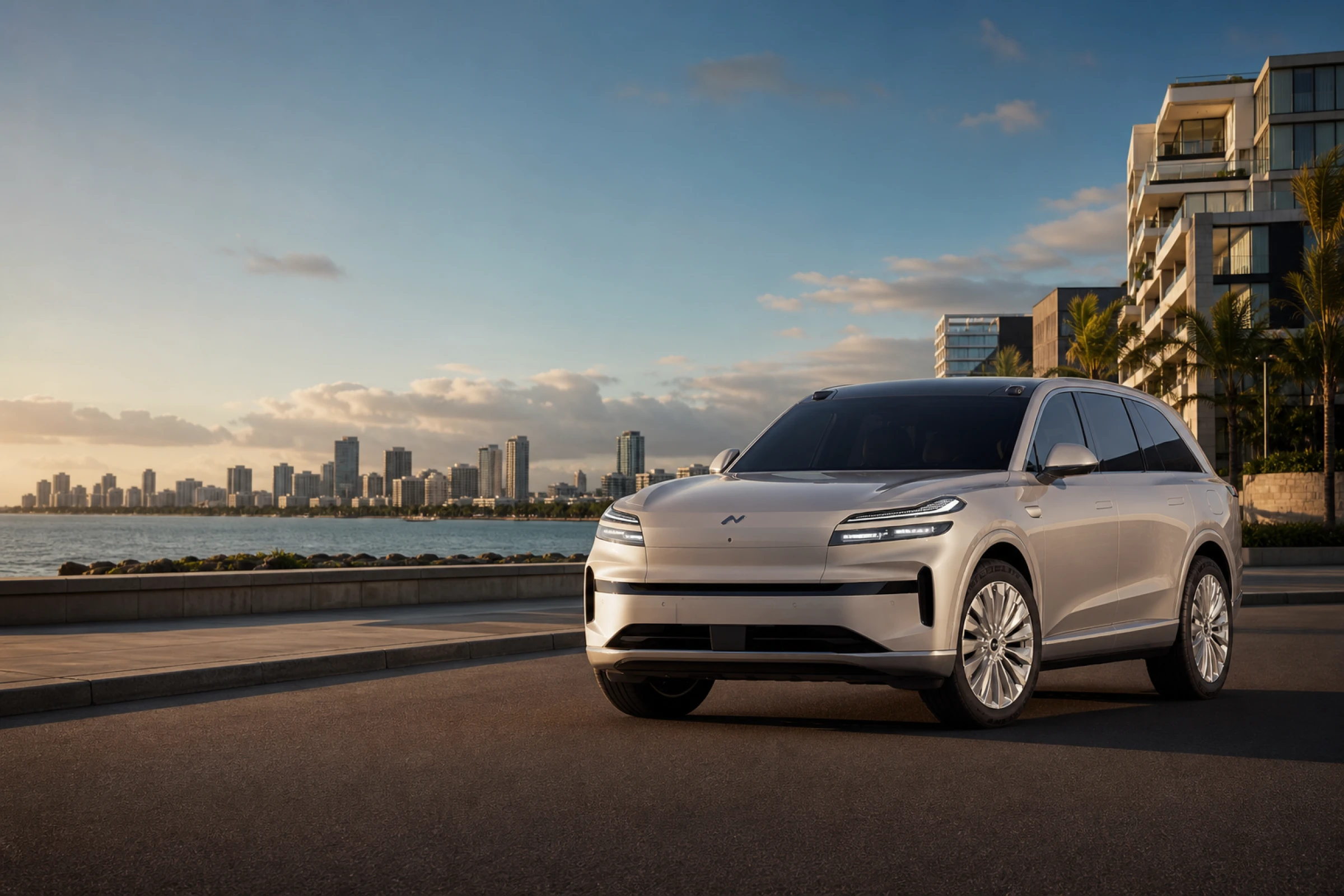 ONVO L90 AWD eléctrico en la ciudad